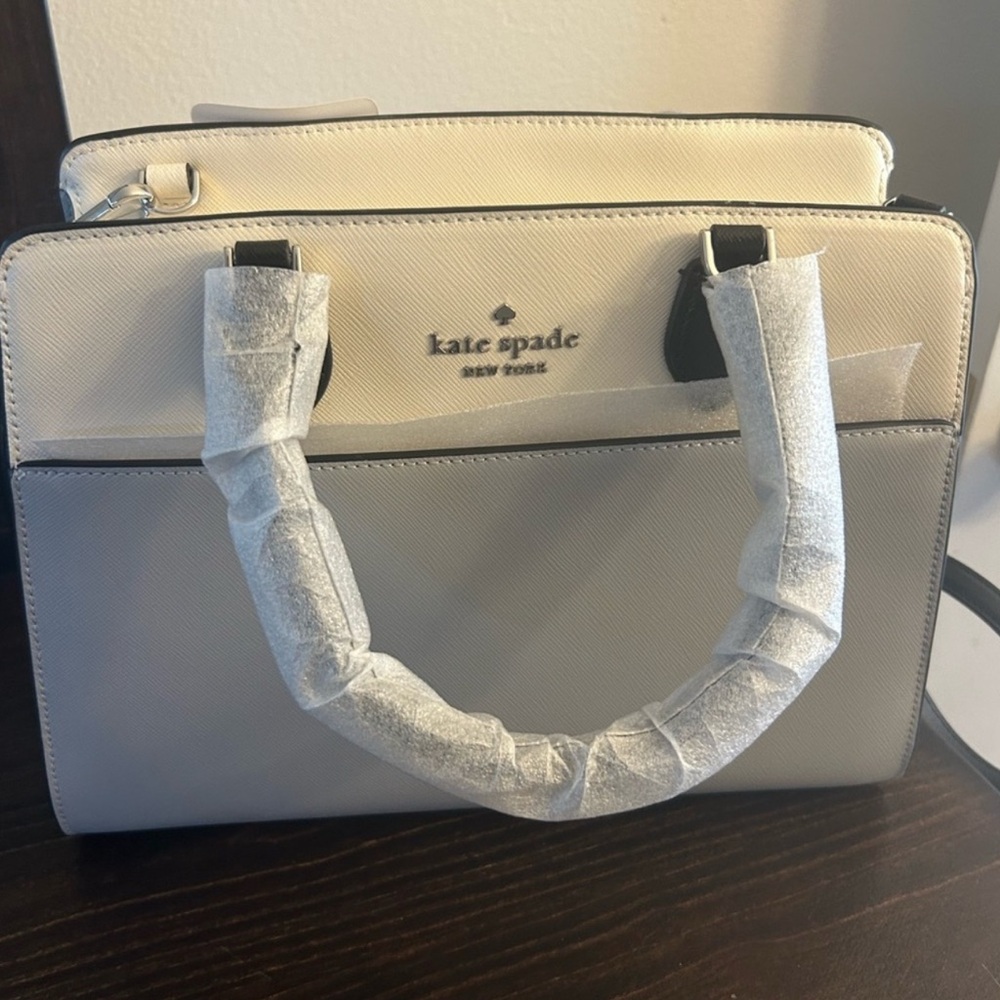 Kate Spade Cream and Gray Handbag